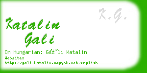 katalin gali business card